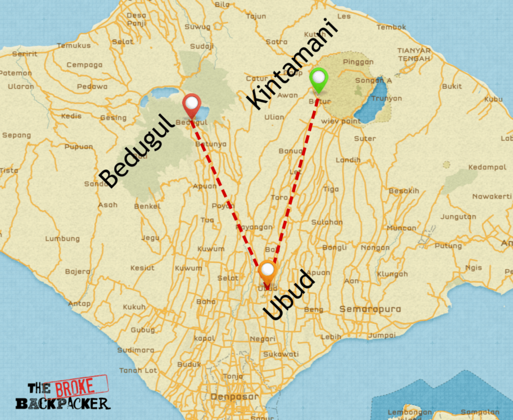 mapa de bali para viajeros itinerario de 10 días