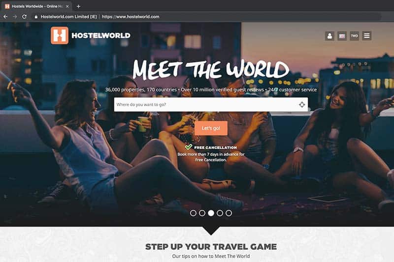 hostelworld screenshot