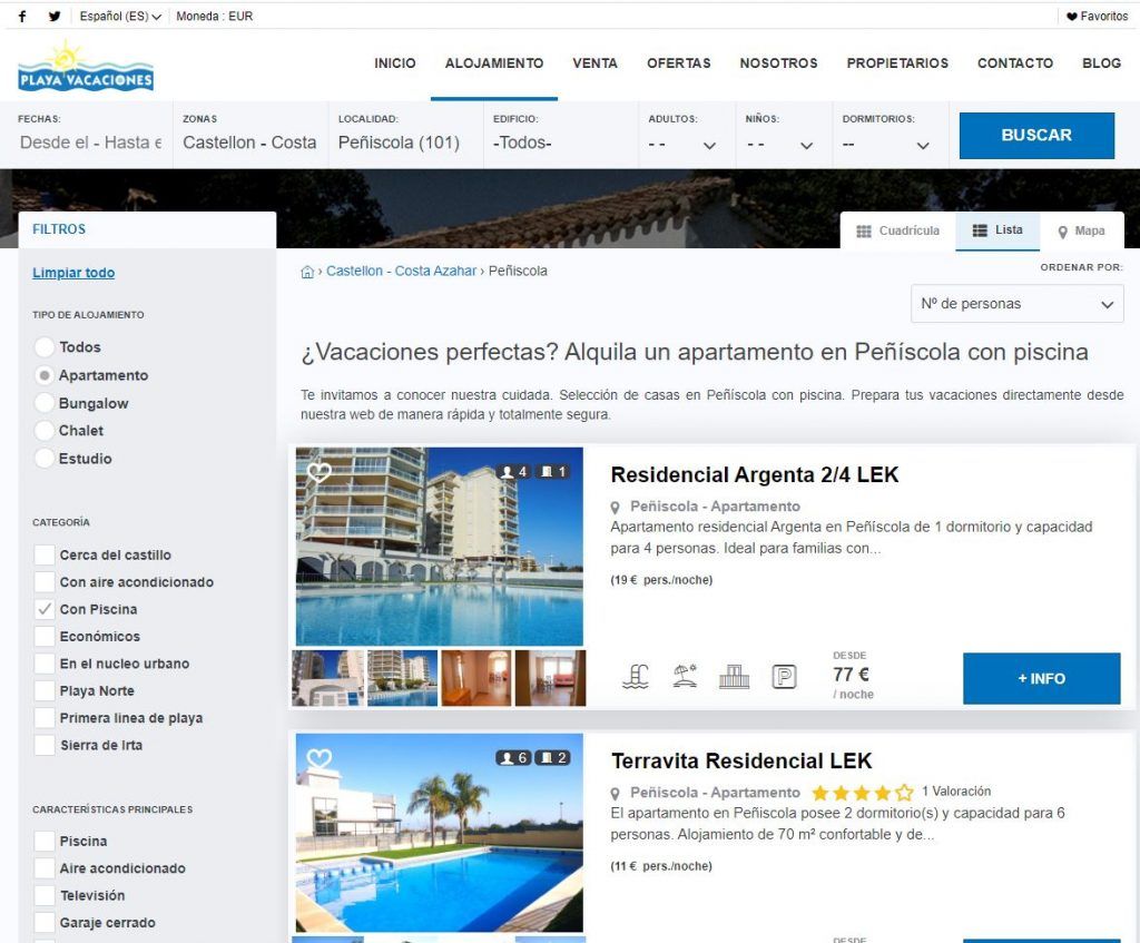 El mejor destino de la Costa Azahar 8 casa con piscina en Peniscola