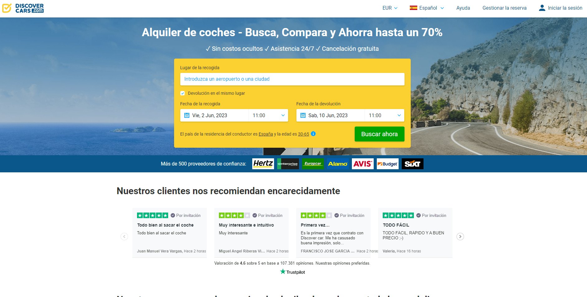 DiscoverCars Opiniones