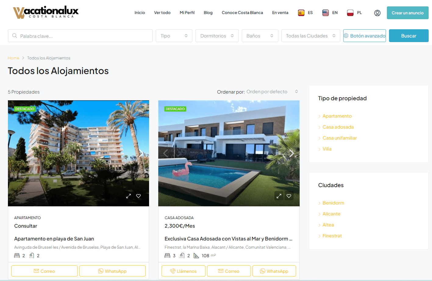Descubre Vacationalux: Portal de viviendas vacacionales en la Costa Blanca 3 Exclusividad en Cada Rincón de Costa Blanca