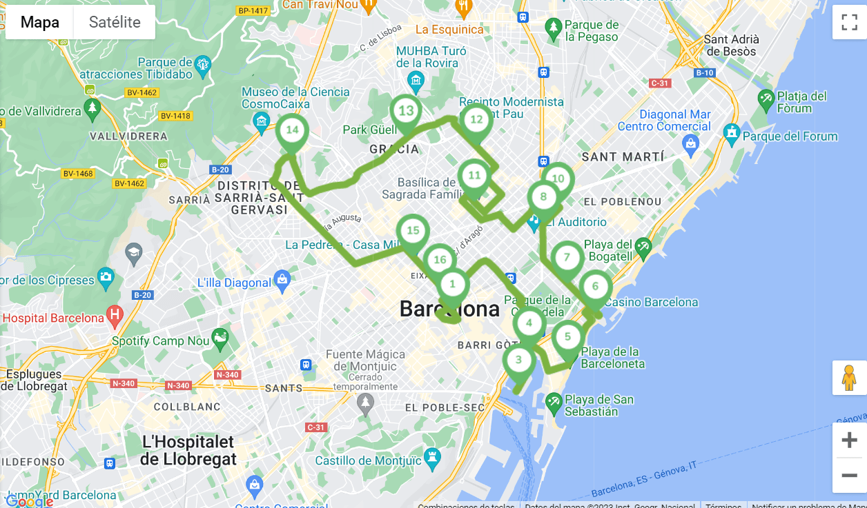 Mejor bus turístico de Barcelona - Todo la información 5 La Ruta Este o Ruta Verde